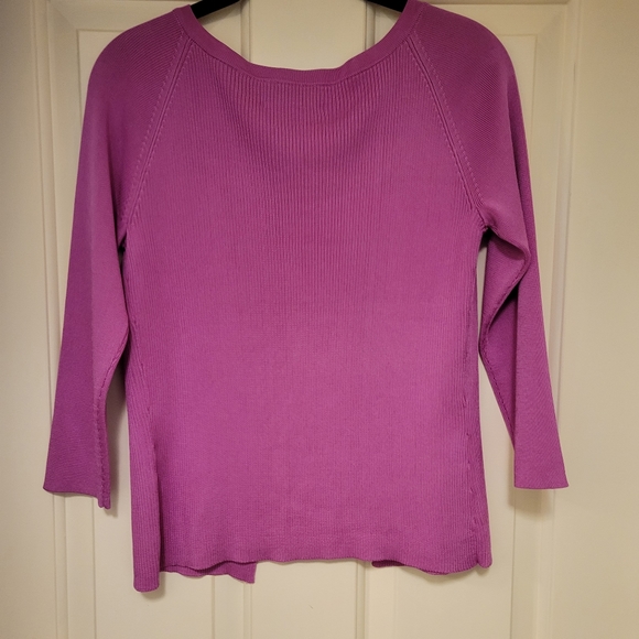 Vintage Dana Buchman Pink Silk Cardigan Sweater - Picture 5 of 11